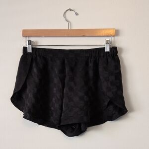 Lunya Black Checkered Shorts